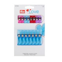 Clipsuri fixare tipare, textile, 2,6 - 5,5 cm, Prym love 15 buc