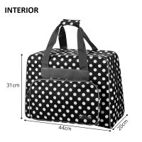 Geanta pentru depozitarea si transportul masinilor de cusut, dimensiuni 45x31x20cm, polka dots Phoenix negru