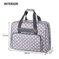 Geanta pentru depozitarea si transportul masinilor de cusut, dimensiuni 45x31x20cm, polka dots Phoenix gri