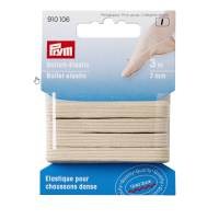 Elastic pentru pantofi, cipici de balet, 7 mm latime, 3 m lungime, bej, Prym