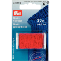 Fir elastic de cusut, tricotat, rosu, 0,5 mm grosime, 20 m lungime, Prym