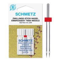 Ac dublu broderie Schmetz, finete ac 75, distanta ac intre 2-3 mm, pentru masina de brodat