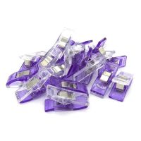 20 clipsuri plastic mov pentru fixare tipare si materiale, deschidere maxima 1.4 cm, BabySnap