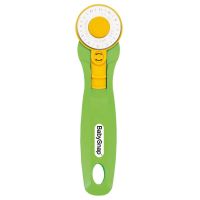 Cutter rotativ ergonomic cu lama de 45 mm diametru, maner silicon BabySnap verde mar