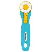 Cutter rotativ ergonomic cu lama de 45 mm diametru, maner silicon BabySnap albastru deschis