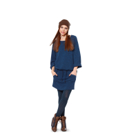 Kapuzenshirt, Sweatshirtkleid, Rock mit Kordeldurchzug 7148