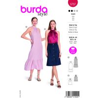 Tipar de croitorie rochie de vara in 2 variante, multi-masura 34-44, Burda Style 5737