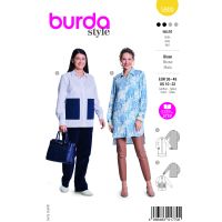 Tipar camasa femei, cu buzunare aplicate, lungimi diferite, in doua variante
