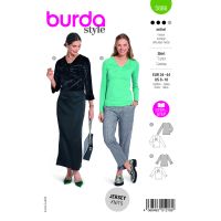 Tipar bluza cu maneci lungi/trei sferturi si decolteu cu model innodat, pentru femei