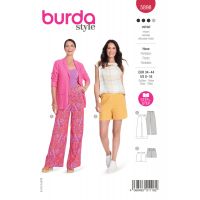 Tipar pantaloni, in 2 variante, multi-masura 34-44, Burda Style 5898