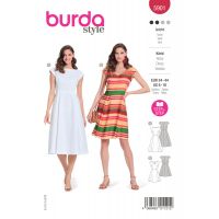 Tipar rochie, in 2 variante, multi-masura 34-44, Burda Style 5901