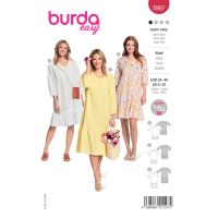 Tipar rochie, in 3 variante, multi-masura 34-48, Burda Style 5907