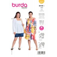 Tipar rochie&tunica, in 2 variante, multi-masura 34-54, Burda Style 5917