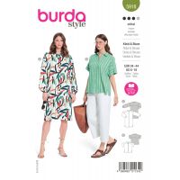 Tipar rochie&bluza , in 2 variante, multi-masura 34-44, Burda Style 5918