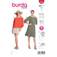 Tipar rochie&bluza , in 2 variante, multi-masura 34-44, Burda Style 5920