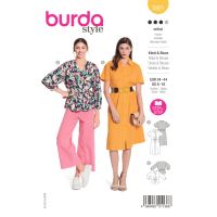 Tipar rochie&Top, in 2 variante, multi-masura 34-44, Burda Style 5921