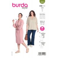 Tipar rochie&bluza , in 2 variante, multi-masura 44-54, Burda Style 5934