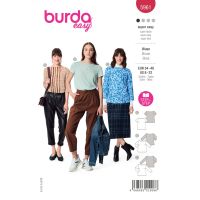 Tipar bluza simpla in 3 variante cu maneci de lungimi diferite 5961