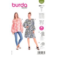 Tipar bluza si rochie evazata de la bust