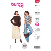 Tipar bluza dreapta cu decolteu rotund 6059