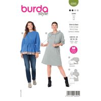 Tipar bluza cu aplicatii si rochie cu gluga 6095