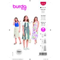 Tipar bluza si rochii petrecute la spate 6118