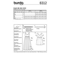 Tipar Burda rochii 6312