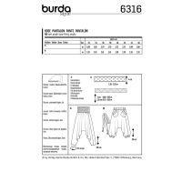 Tipar Burda pantaloni femei 6316