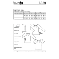 Tipar Burda bluze femei 6329