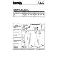 Tipar Burda pantaloni femei 6332