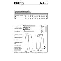 Tipar Burda pantaloni femei 6333