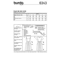 Tipar Burda rochii casual 6343