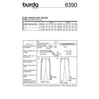 Tipar Burda pantaloni barbati 6350