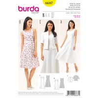 Tipar Burda rochie si sacou 6687