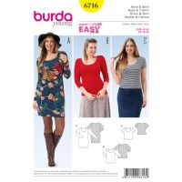 Tipar  Rochie, Camasa Burda 6716
