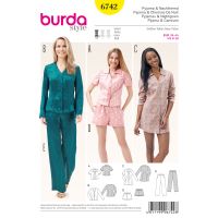 Tipar Pijama & Camasa de noapte Burda 6742
