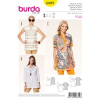 Tipar Bluza, Tunika Burda 6809