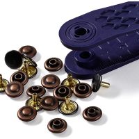 Nituri pentru buzunare, riveti de 9mm x 24buc, cupru antic Prym