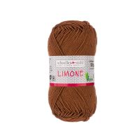 Fir 100% bumbac Limone pentru tricotat si crosetat, 125 m, 201 castana Scholler