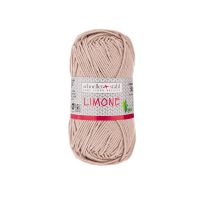 Fir 100% bumbac Limone pentru tricotat si crosetat, 125 m, 202 bej natural Scholler