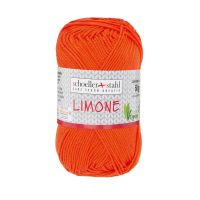 Fir 100% bumbac Limone pentru tricotat si crosetat, 125 m, 150 Portocaliu intens, Scholler