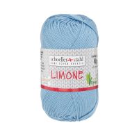 Fir 100% bumbac Limone pentru tricotat si crosetat, 125 m, 69 Albastru cer, Scholler