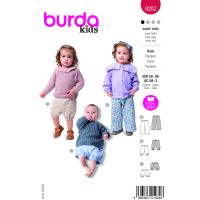 Tipar de croitorie pantaloni bebelusi, multi-masura 56-98, Burda Style 9202