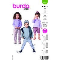 Tipar de croitorie pantalon copii, multi-masura 86-122, Burda Style 9211