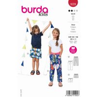 Tipar pantaloni pentru copii cu snur elastic in talie si stil lejer