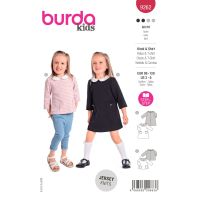 Tipar bluza si rochie cu rever rotund si buzunare frontale