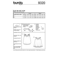 Tipar Burda rochii fetite 9320