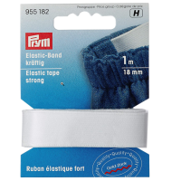 Elastic strong 18 mm latime, 1 m lungime, alb, Prym