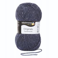 Fir de lana, aspect rustic si traditional pentru tricotat si crosetat, grosime fir nr 4 Mediu, 185 m, 100 g, Trachtenwolle Jeans Tweed 00053