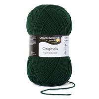 Fir de lana, aspect rustic si traditional pentru tricotat si crosetat, grosime fir nr 4 Mediu, 185 m, 100 g, Trachtenwolle Verde Brad 00070